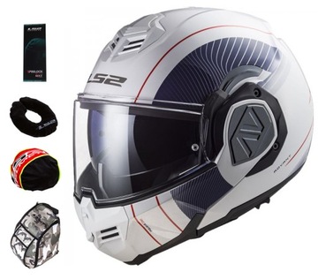 LS2 KASK MOTOCYKLOWY SZCZĘKOWY FF906 ADVANT COOPER WHITE BLUE L