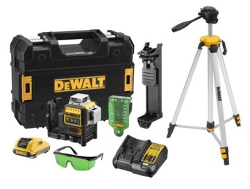Laser zielony akum DCE089D1G + statyw 184cm DeWalt