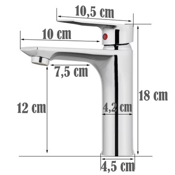 НАСТОЛЬНАЯ РАКОВИНА FACTURE, ВЫСОКАЯ ПОДСТАВКА, LOFT CHROME, ФИКСИРОВАННАЯ, ОДНА РУЧКА