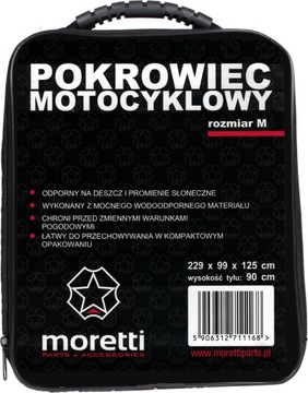 POKROWIEC NA MOTOCYKL MORETTI M 229x125x99 mocny