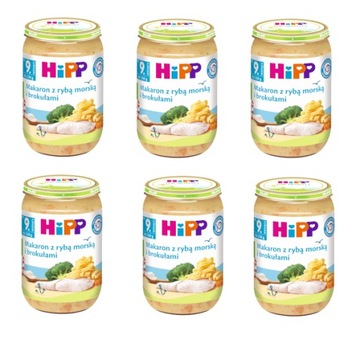 HiPP Makaron z rybą morską i brokułami 6x220g po 9 miesiącu