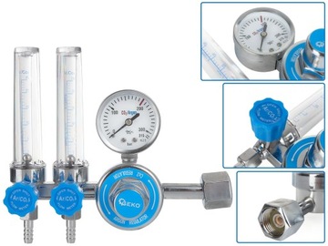 REDUKTOR CO2/ARGON Z DWOMA ROTAMETRAMI G80076