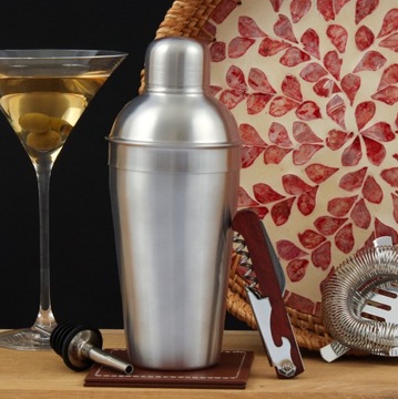 Барменский стальной шейкер для смешивания напитков, 3 предмета, СЕРЕБРЯНЫЙ, 750 мл
