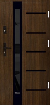 ПОЛЬСКИЕ НАРУЖНЫЕ ДВЕРИ INOX4ZD5 ЧЕРНЫЕ TERMO PLUS 72MM 90CM ПЕНА UD1.3