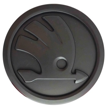 SKODA emblemat logo znaczek 90mm czarny mat