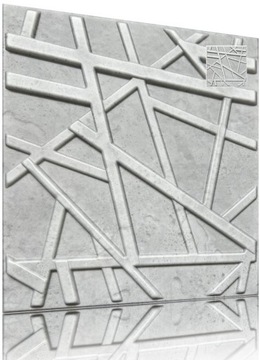 Szare panele ścienne kasetony SUFITOWE LINE 69 Beton architektoniczny 3D