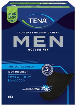 TENA MEN EXTRA LIGHT Wkładki anatomiczne 14 sztuk