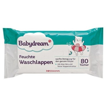 BABYDREAM Серветки вологі для немовлят 80 шт. з ромашкою і алое