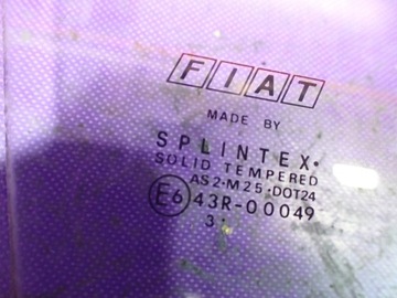 FIAT IDEA 03- SKLO (OKNO) DVEŘNÍ PRAVÝ PŘEDNÍ PRAVÁ