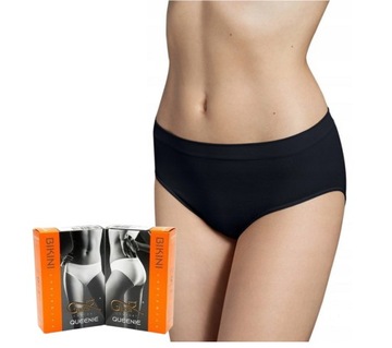 Majtki GATTA Figi bikini QUEENIE bezszwowe M black