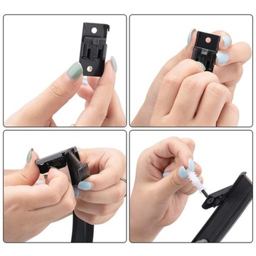 ELASTYCZNY KARNISZ SZYNA DO ZASŁON FIRAN 5M CAŁY ZESTAW KOLOR CZARNA