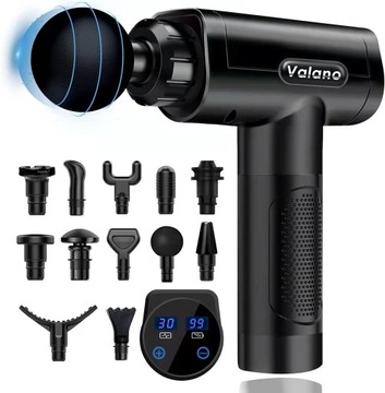 PISTOLET DO MASAŻU MASSAGE GUN VALANO 12 KOŃCÓWEK