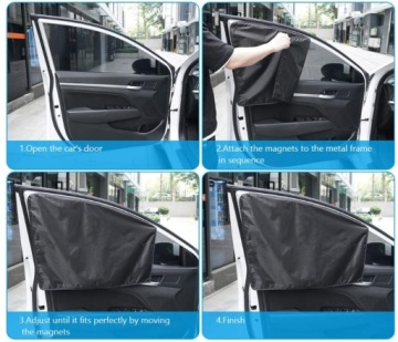 КОМПЛЕКТ МАГНИТНЫХ СОЛНЦЕЗАЩИТНЫХ КОВРИКОВ ДЛЯ ЗАДНИХ СТЕКЛА АВТОМОБИЛЯ