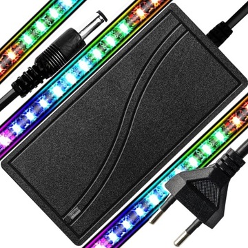 ZASILACZ KABEL 12V DC 5A 60W DO TAŚM LED RGB KAMER