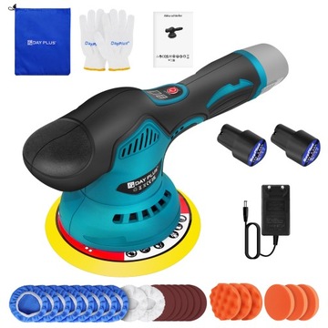 Аккумуляторная полировальная машинка с аккумуляторами + 2 аккумулятора 2,0 Ач, 2800-5500 об/мин.