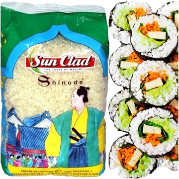 Ryż Do Sushi Okrągły Kleisty Naturalna Jakość Premium SHINODE 1kg 1000g