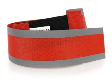 OPASKA ODBLASKOWA Z GUMKĄ CZERWONA MOCNY ODBLASK