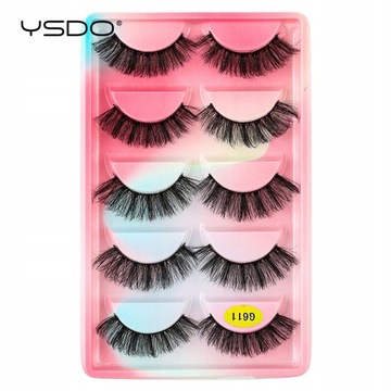 YSDO 5 пар ресниц Натуральная Длинная 3D Норка L