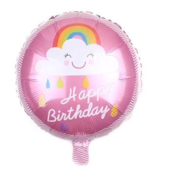 Balon Foliowy Urodzinowy Różowy Chmurka 45cm