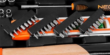 Универсальный набор инструментов 60 шт. Торцевые ключи Bits Hammer чемодан NEO