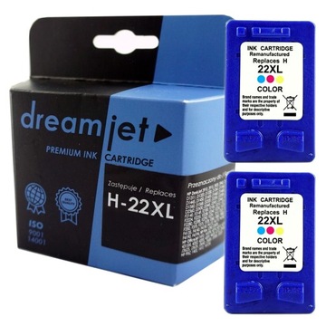 2x Tusz do HP 22XL kolorowy DeskJet Officejet PSC