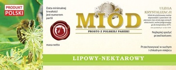 Paczka etykiet na miód lipowy 154x60 (100szt)