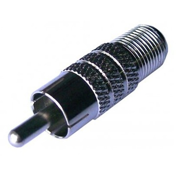 PRZEJŚCIÓWKA ADAPTER PRZEJŚCIE WTYK CINCH RCA / GNIAZDO F