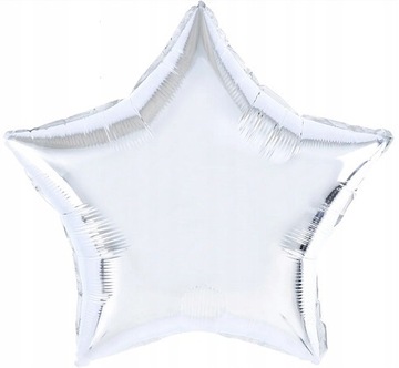 Balon Foliowy Gwiazda 45 Cm Srebrna Urodziny