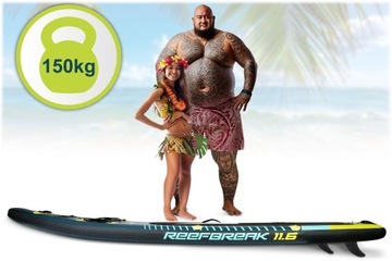 Надувная доска для серфинга Reefbreak длиной 350 см + весло и насос