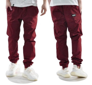 Spodnie S Bossline Casual Jogger bordo joggery