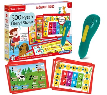 MÓWIĄCE PIÓRO 500 PYTAŃ LITERY I SŁOWA CLEMENTONI