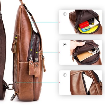 Кожаная мужская сумка-кошелек-рюкзак