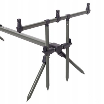 ZESTAW STOJAK NA 3 WĘDKI + 2X SYGNALIZATOR GRUNT 8LED+ 2X SWINGER LED
