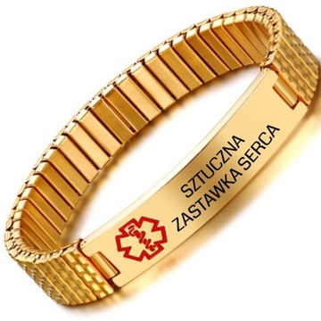 Позолоченная браслетная полоса на эластичной ленте, стальной стимулятор