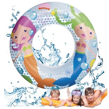 Koło dmuchane 51cm Delfiny Kółko pływackie BESTWAY