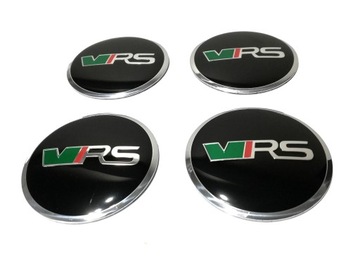 SKODA VRS NAKLEJKI EMBLEMAT 56mm ALUMINIOWE 4szt