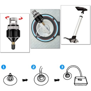 АДАПТЕР ДЛЯ НАДУВАНИЯ НАСОСА SUP BOARD КОМПРЕССОР X2
