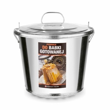 Forma do babki gotowanej z pokrywką