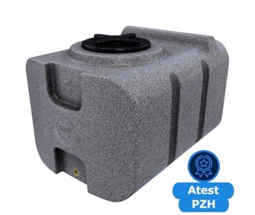 Plastikowy zbiornik 100l marmurowy na wodę deszczówkę do rolnictwa 69x48x43