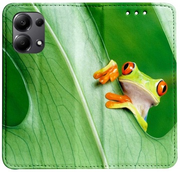 Etui Portfel FOTO CASE MAGNES WZORY + SZKŁO do Xiaomi Redmi Note 13 Pro 4G