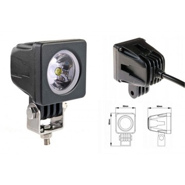 LAMPA ROBOCZA HALOGEN 1 LED NAŚWIETLACZ 12V 24V