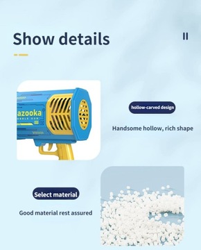 Пистолет для мыльных пузырей Bubble Gun Rocket с 69 отверстиями