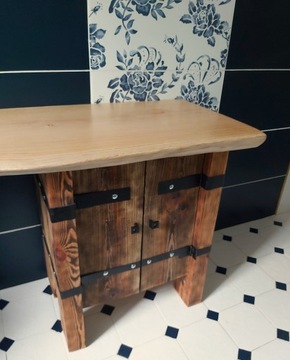 Blat dębowy lite drewno 60x 40 na szafkę pod umywalkę nakastlik