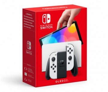 Модель консоли NINTENDO Switch с OLED-дисплеем, белый цвет