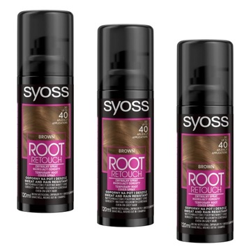 3X SPRAY DO MASKOWANIA ODROSTÓW BRĄZ 120ML SYOSS