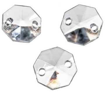 AKRYLOWE SZLIFOWANE KRYSZTAŁKI NA LAMPĘ ŻYRANDOL OCTAGON 14MM 20SZT KORALIK