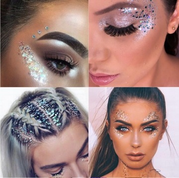 CLARESA BROKAT W ŻELU FESTIVAL VIBES 02 DO POWIEK,CIAŁA,WŁOSÓW RÓŻOWY HOLO