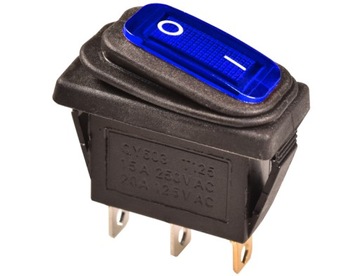 Przełącznik średni 230V SW-KCD3-AC niebieski