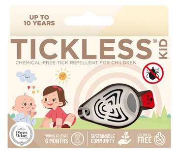 ULTRADŹWIĘKOWA OCHRONA PRZED KLESZCZAMI DLA DZIECI TICKLESS KID beżowy