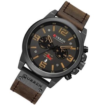 МУЖСКИЕ ЭЛЕГАНТНЫЕ ЧАСЫ CURREN С ХОНОГРАФОМ И ДАтой